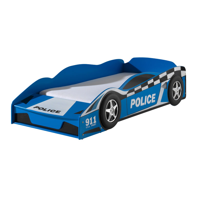 Lit 70x140 Police Sommier inclus Vipack Car beds - Bleu - vue 2