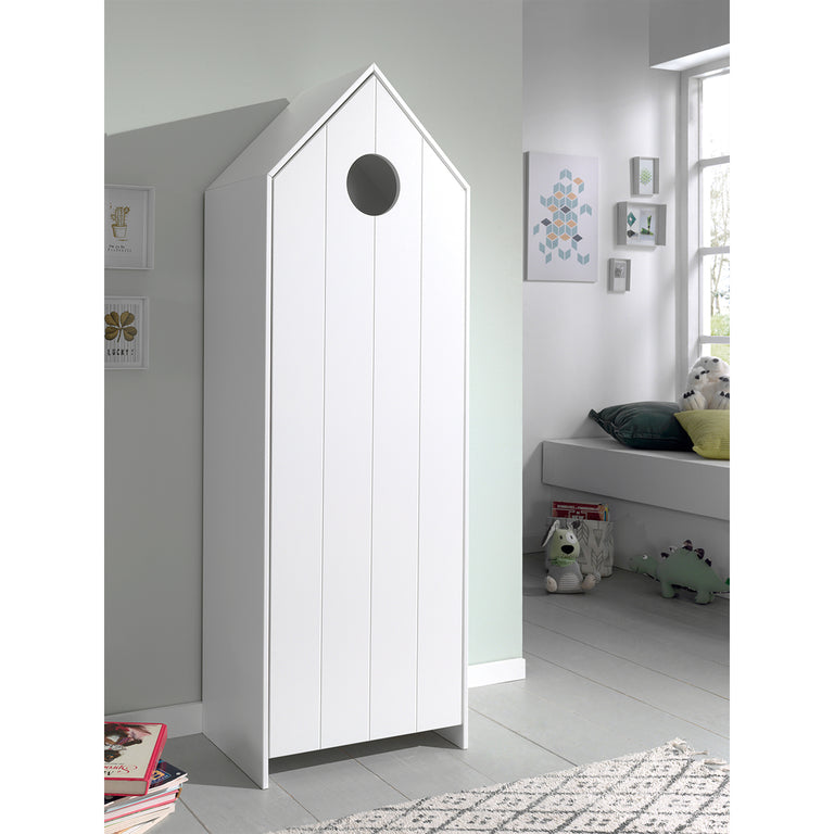 Armoire 1 porte Vipack Casami - Blanc - vue 4