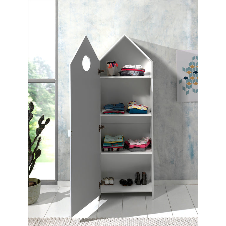 Armoire 1 porte Vipack Casami - Blanc - vue 3