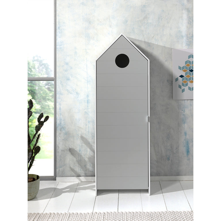 Armoire 1 porte Vipack Casami - Gris - vue 3