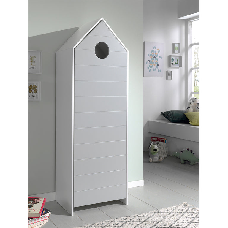 Armoire 1 porte Vipack Casami - Gris - vue 4