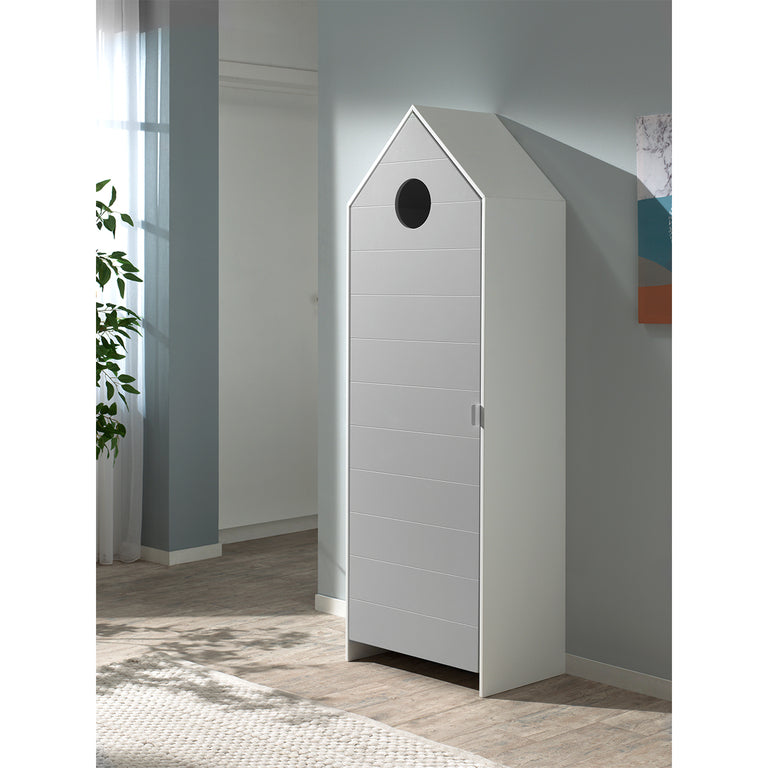 Armoire 1 porte Vipack Casami - Gris - vue 5