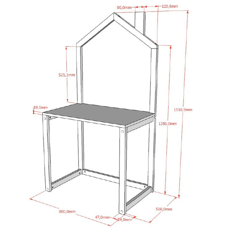 Bureau Vipack Dallas Anthracite - vue 3