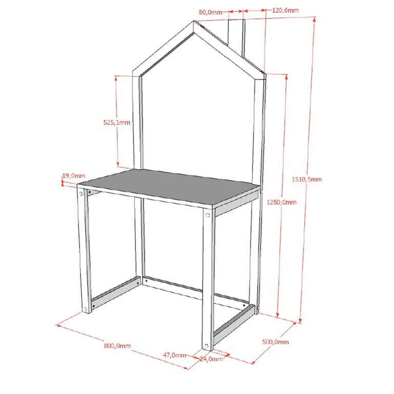 Bureau Vipack Dallas Blanc - vue 3