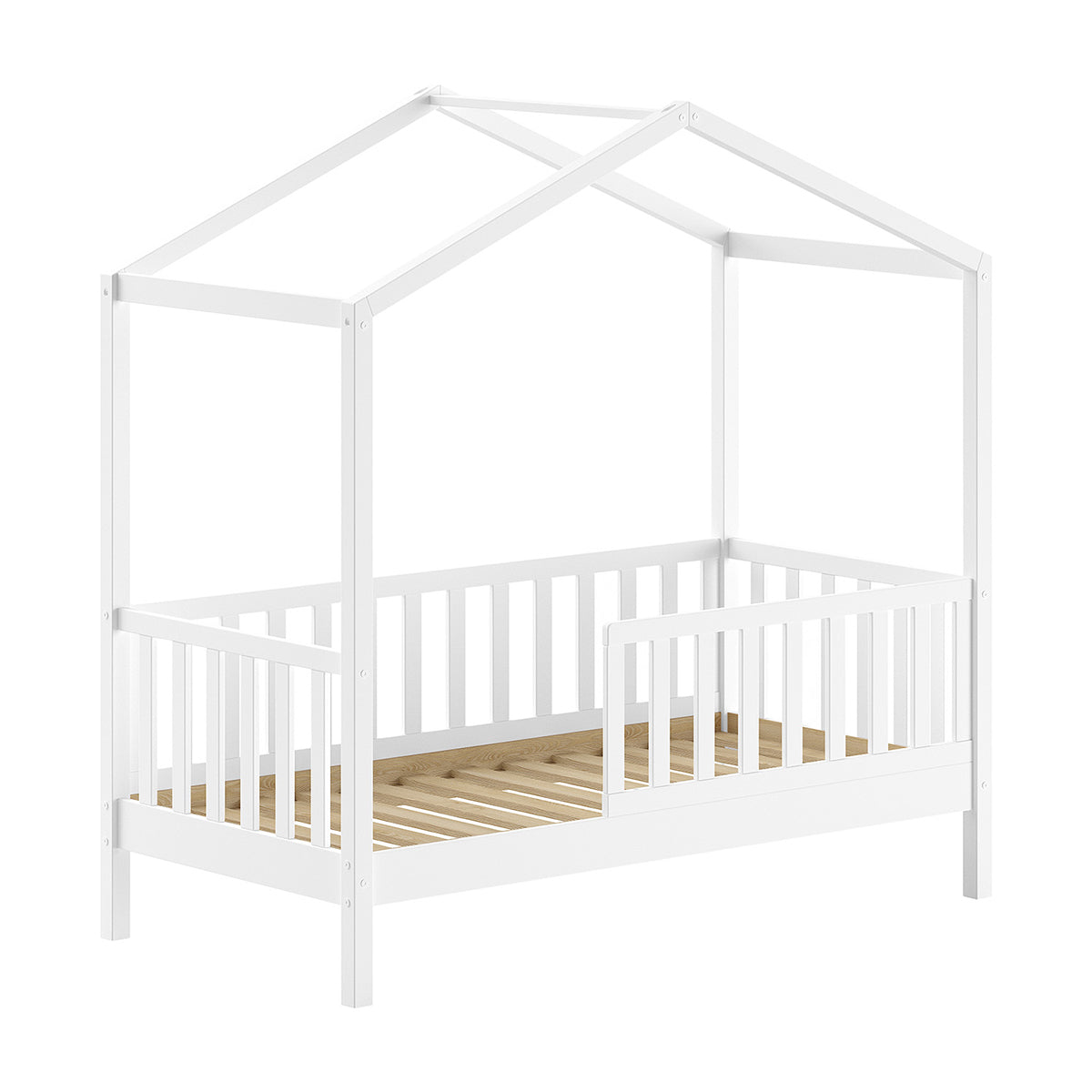Lit cabane 70x140 sommier inclus Vipack Dallas Blanc