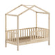 Lit cabane 70x140 sommier inclus Vipack Dallas Bois
