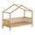Lit cabane 90x200 sommier inclus Vipack Dallas Bois