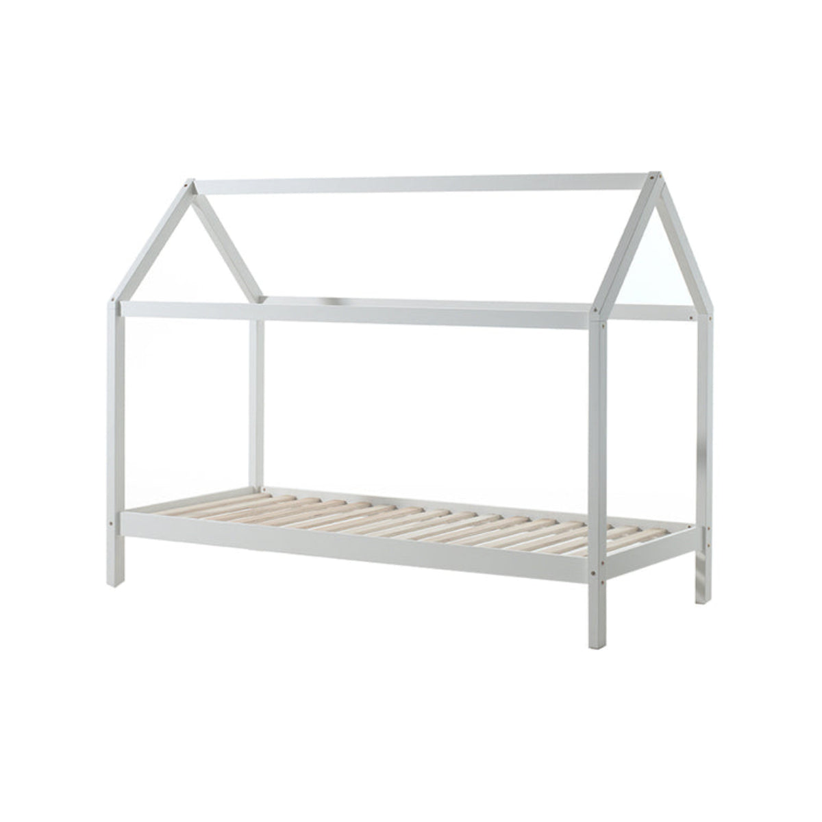 Lit cabane LP 90x200 Sommier inclus Vipack Dallas - Blanc