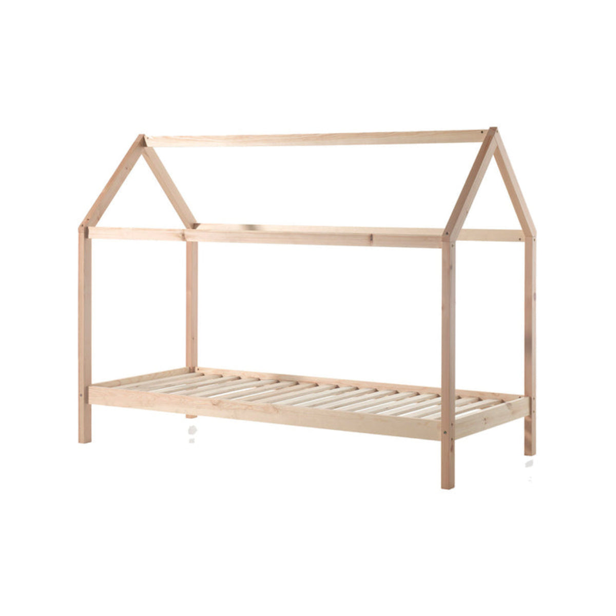 Lit cabane LP 90x200 Sommier inclus Vipack Dallas - Bois