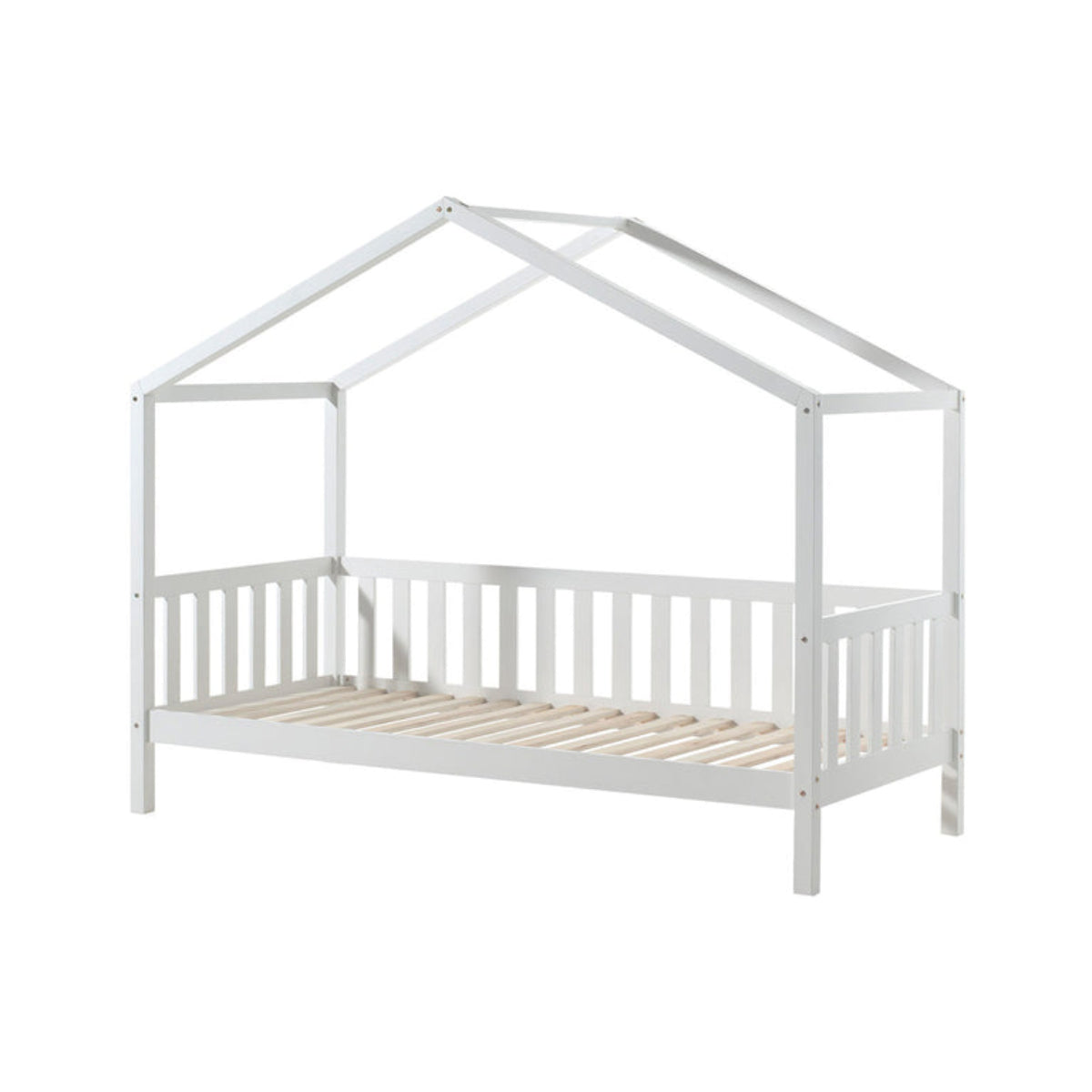 Lit cabane MH 90x200 sommier et tiroir inclus Vipack Dallas Blanc - vue 4