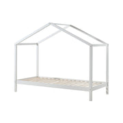 Lit cabane ZH 90x200 Sommier inclus Vipack Dallas - Blanc