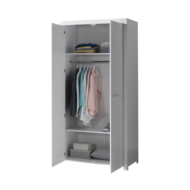 Armoire 2 portes Vipack Erik - Blanc - vue 2