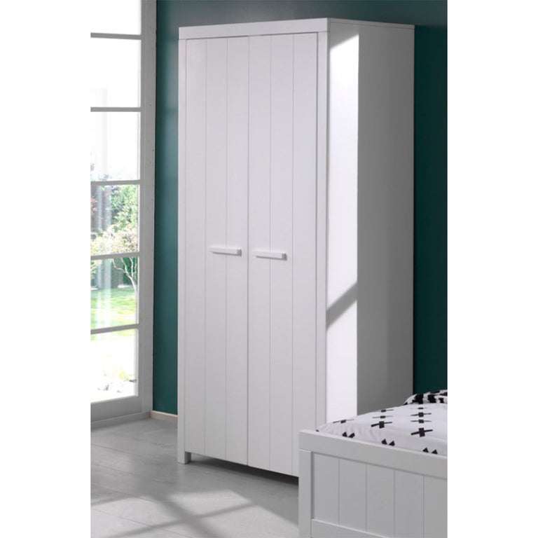 Armoire 2 portes Vipack Erik - Blanc - vue 3