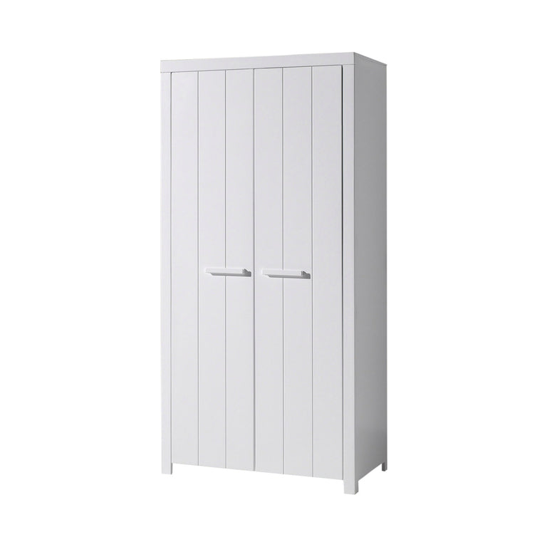 Lit bébé 60x120 - Commode 2 portes et Armoire 2 portes Vipack Erik - Blanc - vue 4