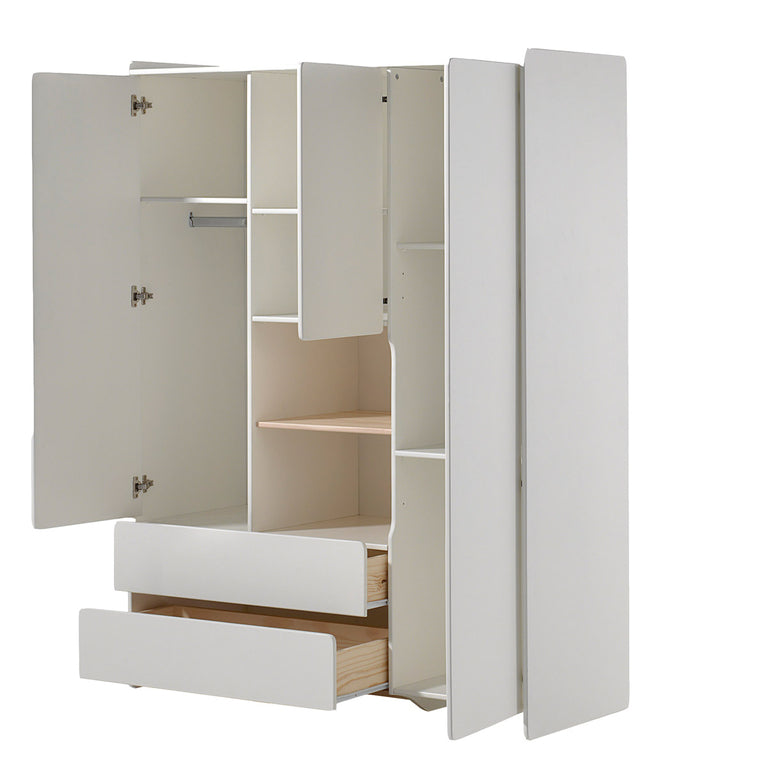 Armoire 3 portes Vipack Kiddy - Blanc - vue 2