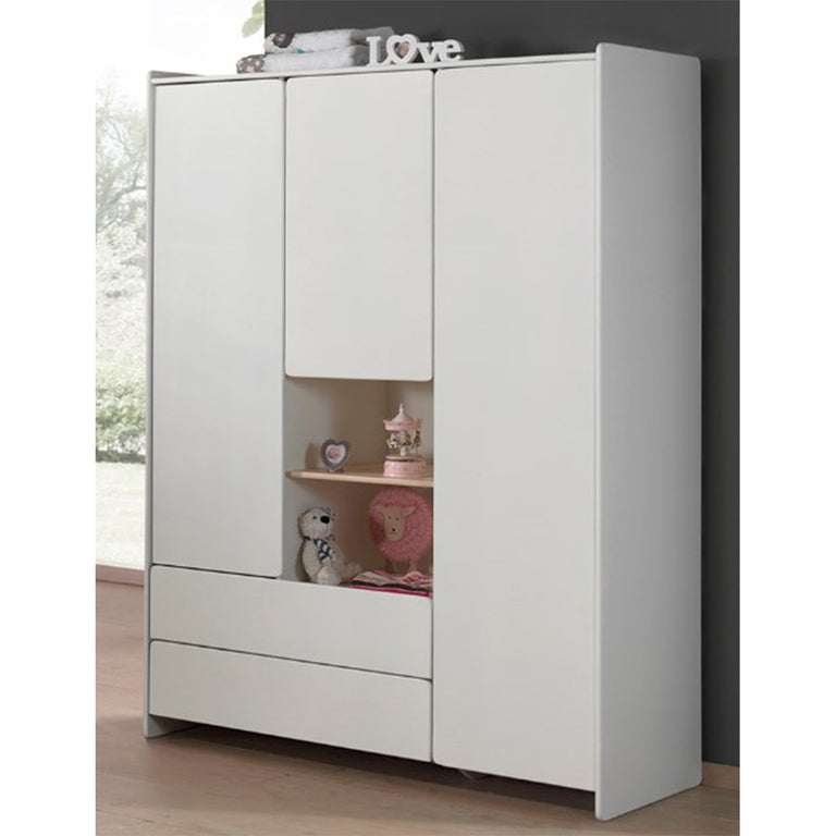 Armoire 3 portes Vipack Kiddy - Blanc - vue 4