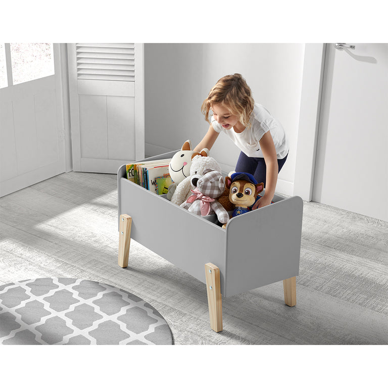 Coffre à jouets Vipack Kiddy - Gris cool - vue 2