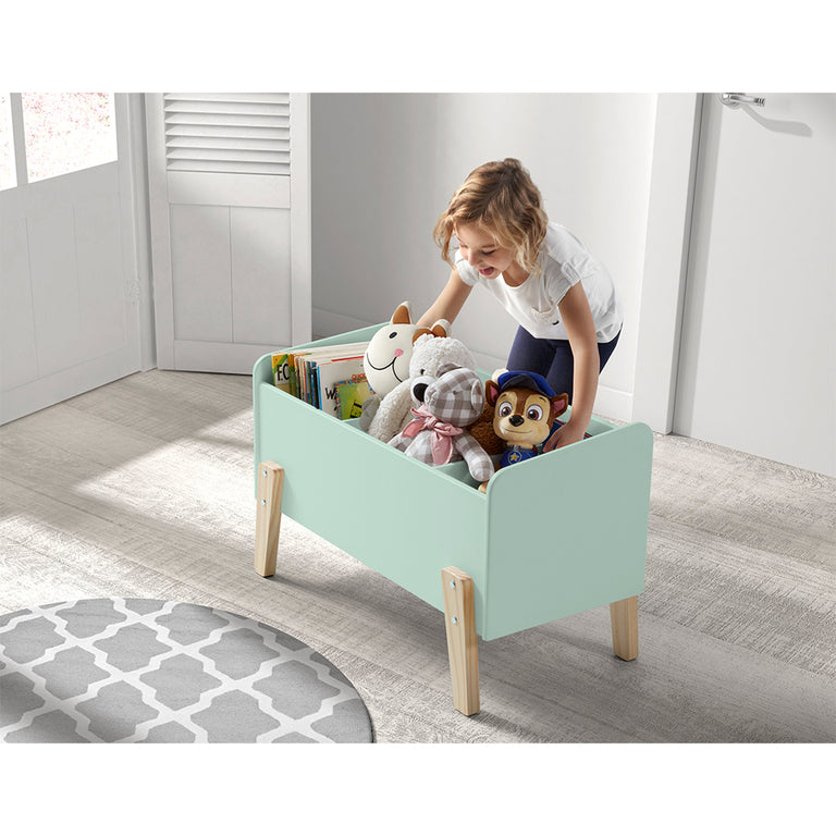 Coffre à jouets Vipack Kiddy - Vert Menthe - vue 2