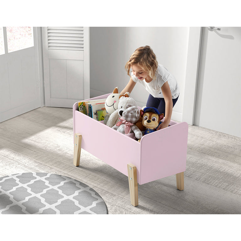 Coffre à jouets Vipack Kiddy - Vieux Rose - vue 2