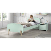 Lit 90x200 et Chevet 1 porte Vipack Kiddy - Vert Menthe