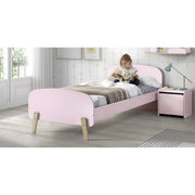 Lit 90x200 et Chevet 1 porte Vipack Kiddy - Vieux Rose