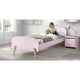 Lit 90x200 et Chevet 1 porte Vipack Kiddy - Vieux Rose