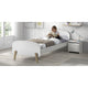 Lit 90x200 et Chevet 1 porte Vipack Kiddy - Blanc