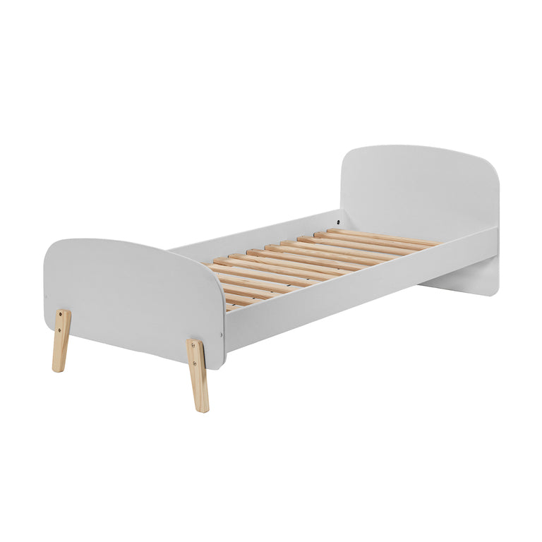 Lit 90x200 - Chevet 1 porte et Armoire 2 portes Vipack Kiddy - Blanc - vue 2
