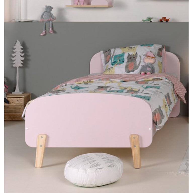 Lit 90x200 Sommier Inclus Vipack Kiddy - Vieux Rose - vue 3