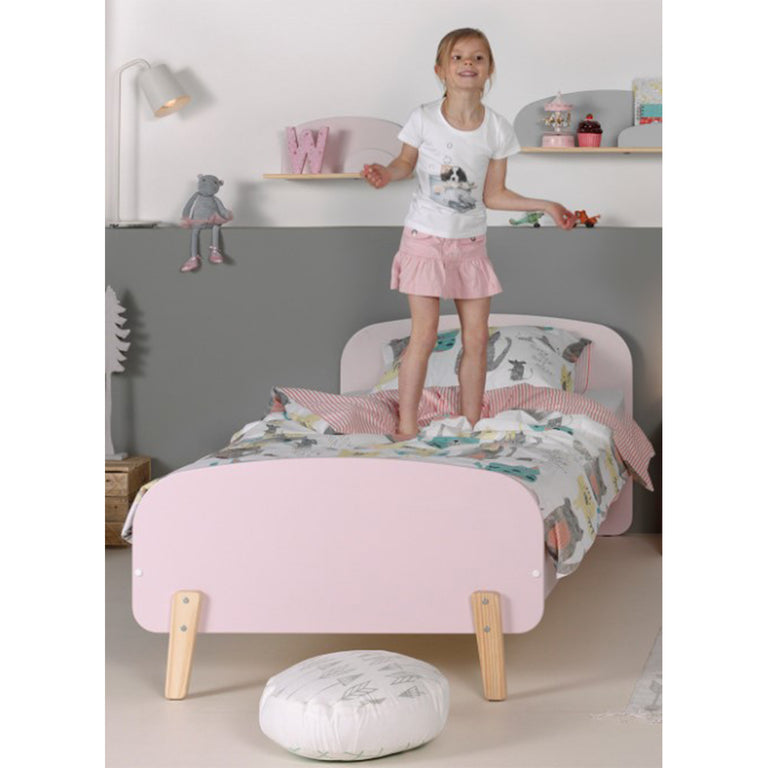 Lit 90x200 Sommier Inclus Vipack Kiddy - Vieux Rose - vue 4