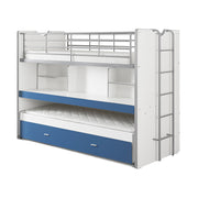Lit combiné 80 90x200 Sommier Inclus Vipack Bonny - Bleu