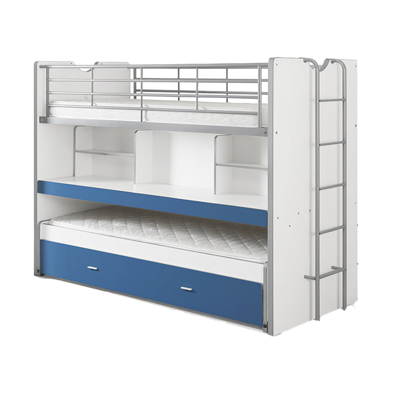 Lit combiné 80 90x200 Sommier Inclus Vipack Bonny - Bleu