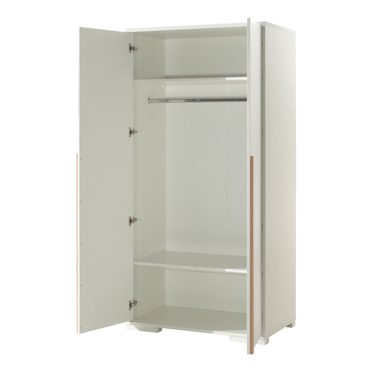 Armoire 2 portes Vipack London - Blanc - vue 2