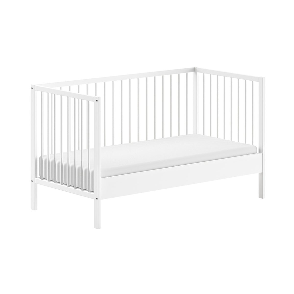 Lit évolutif 70x140 sommier inclus Vipack Meryl Blanc - vue 2