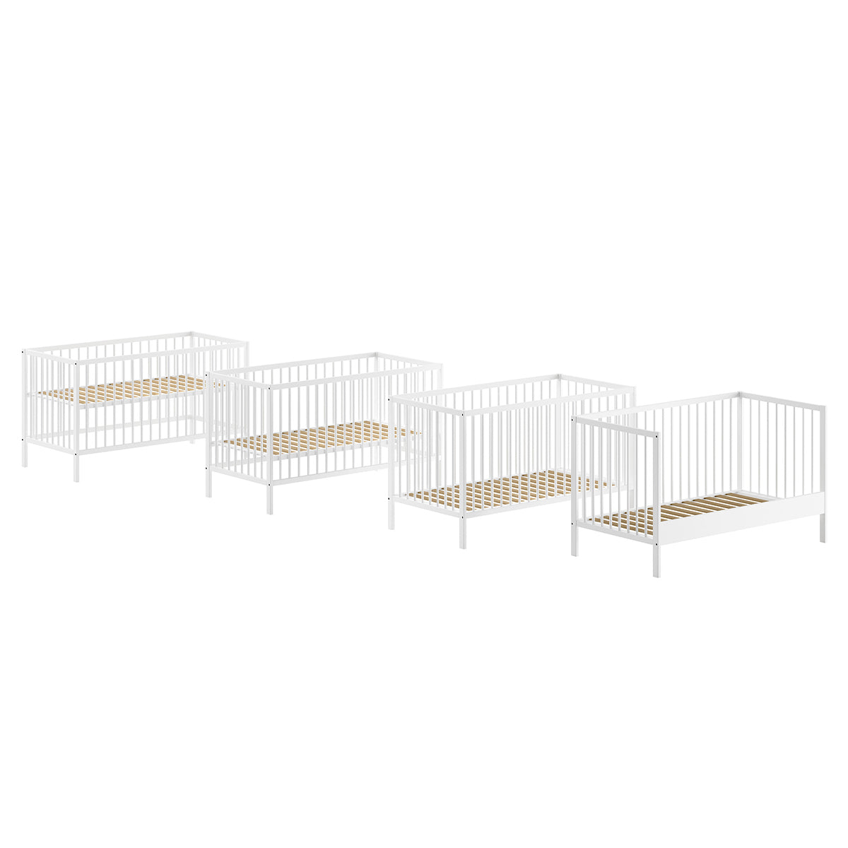 Lit évolutif 70x140 et Table à langer Vipack Meryl Blanc - vue 2