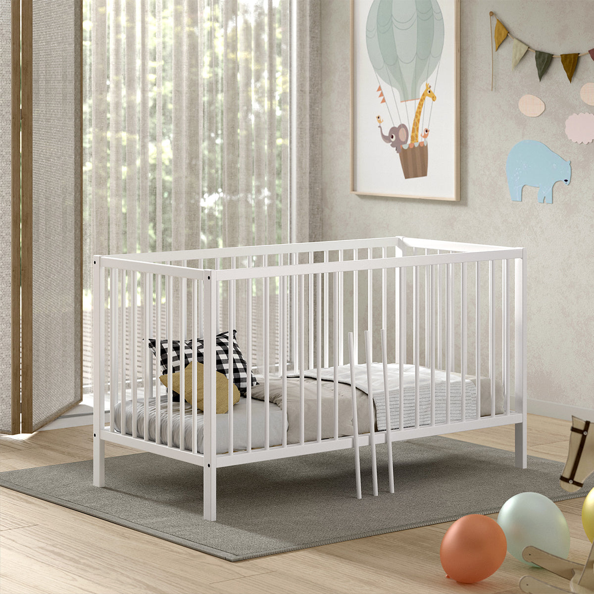 Lit évolutif 70x140 sommier inclus Vipack Meryl Blanc - vue 4