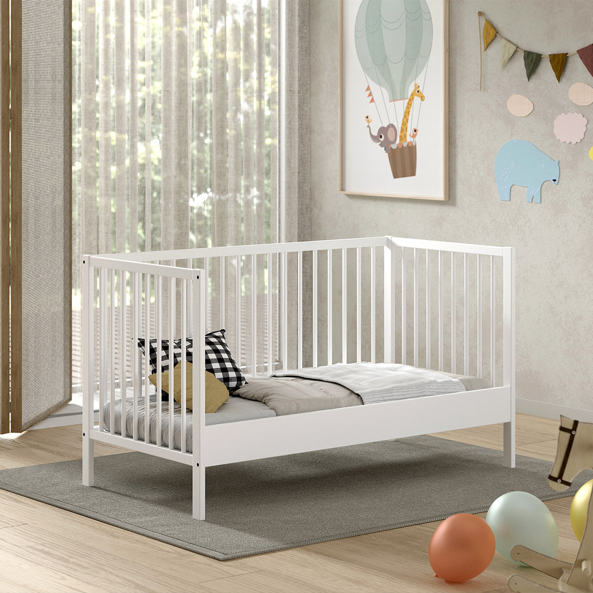 Lit évolutif 70x140 sommier inclus Vipack Meryl Blanc - vue 5