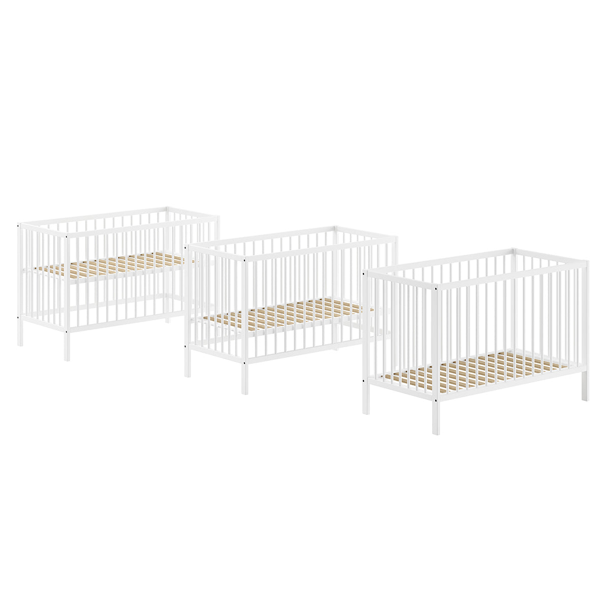 Lit bébé 60x120 et Table à langer Vipack Meryl Blanc - vue 2