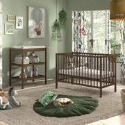 Lit bébé 60x120 et Table à langer Vipack Meryl Bois foncé