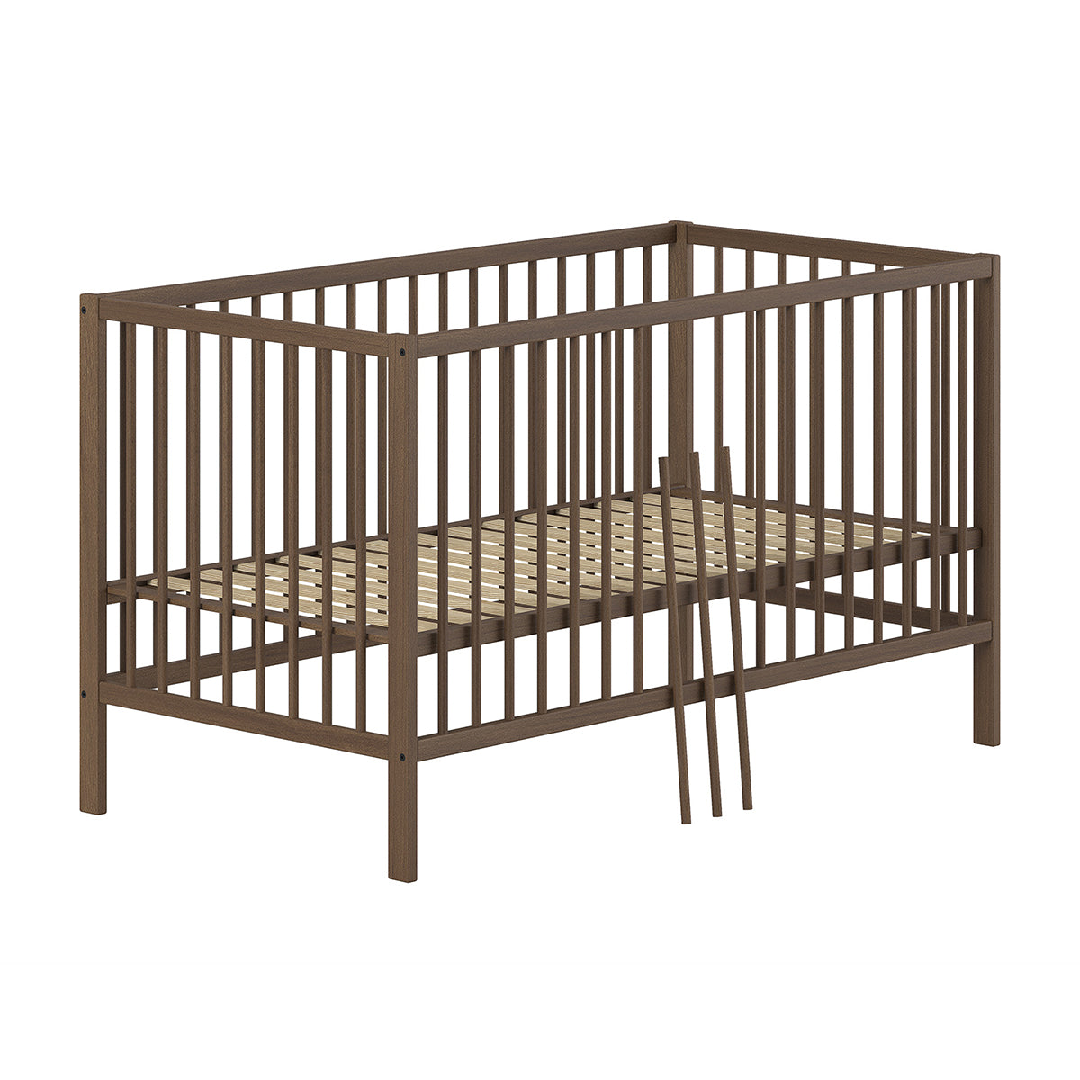 Lit évolutif 70x140 sommier inclus Vipack Meryl Bois foncé