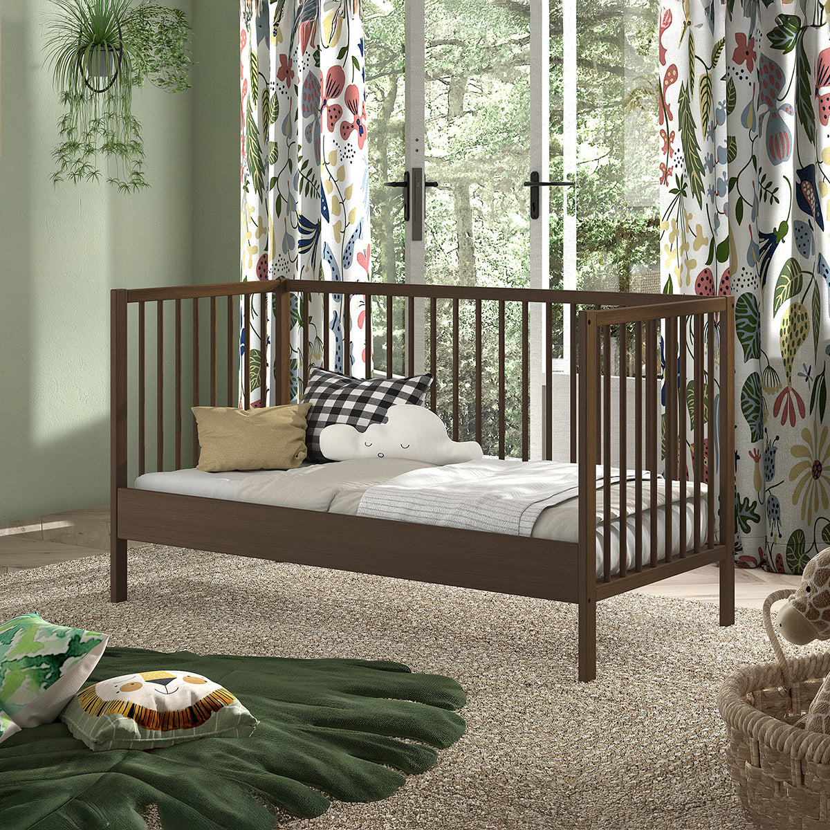Lit évolutif 70x140 sommier inclus Vipack Meryl Bois foncé - vue 5