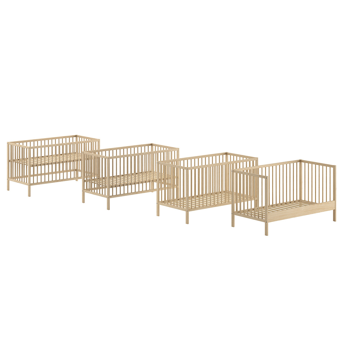 Lit évolutif 70x140 sommier inclus Vipack Meryl Bois - vue 3