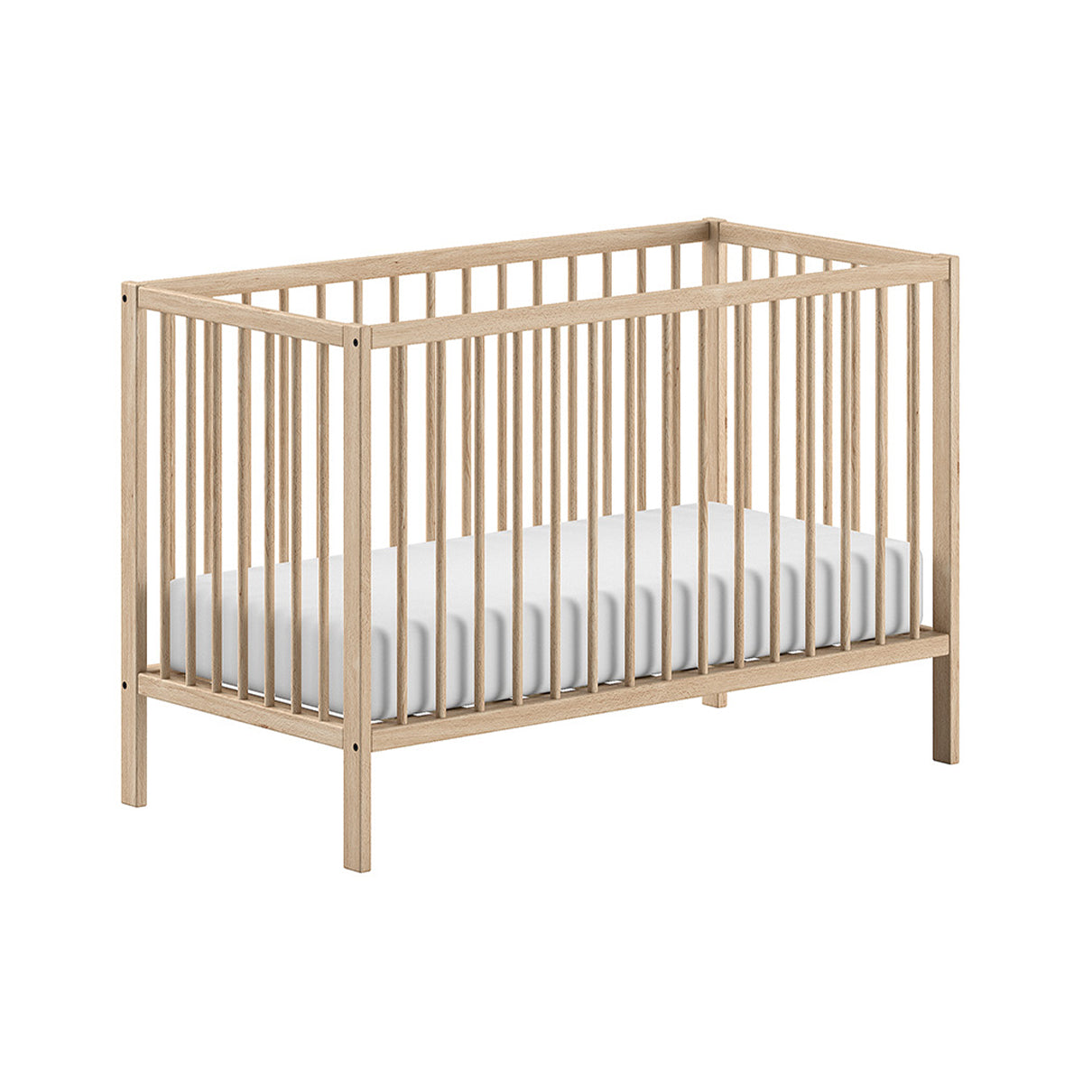 Lit bébé 60x120 sommier inclus Vipack Meryl Bois - vue 2