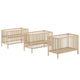 Lit bébé 60x120 et Table à langer Vipack Meryl Bois