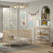 Lit évolutif 70x140 et Table à langer Vipack Meryl Bois