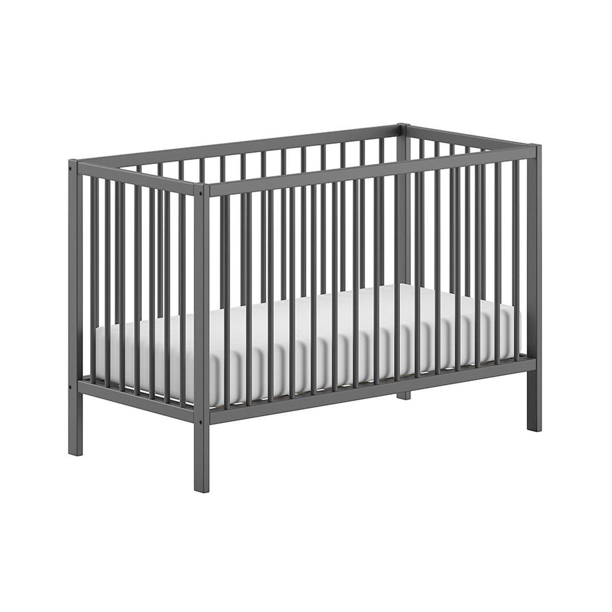 Lit bébé 60x120 sommier inclus Vipack Meryl Anthracite - vue 2