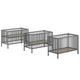 Lit bébé 60x120 et Table à langer Vipack Meryl Anthracite