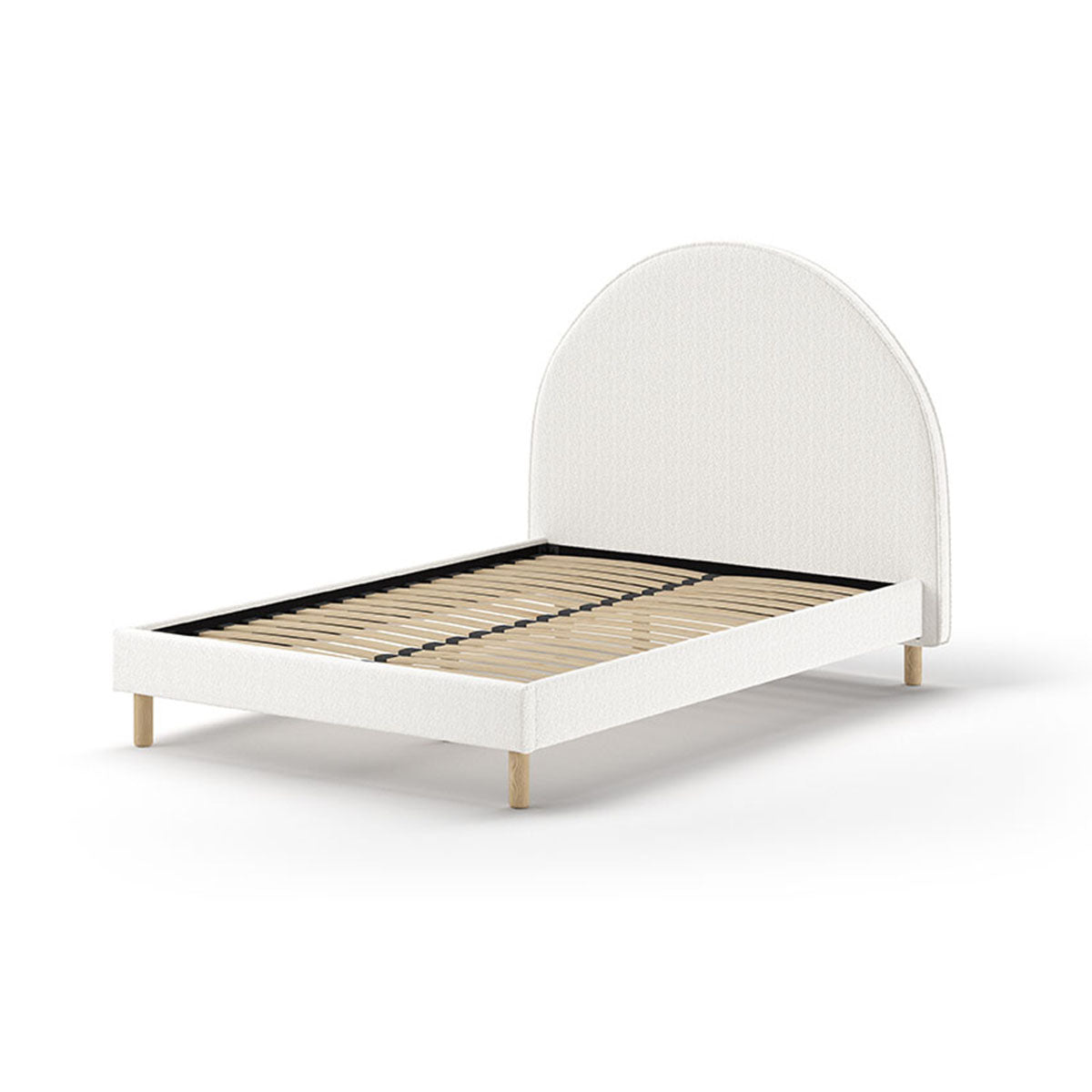 Lit 140x200 sommier inclus Vipack Moon Blanc - vue 2