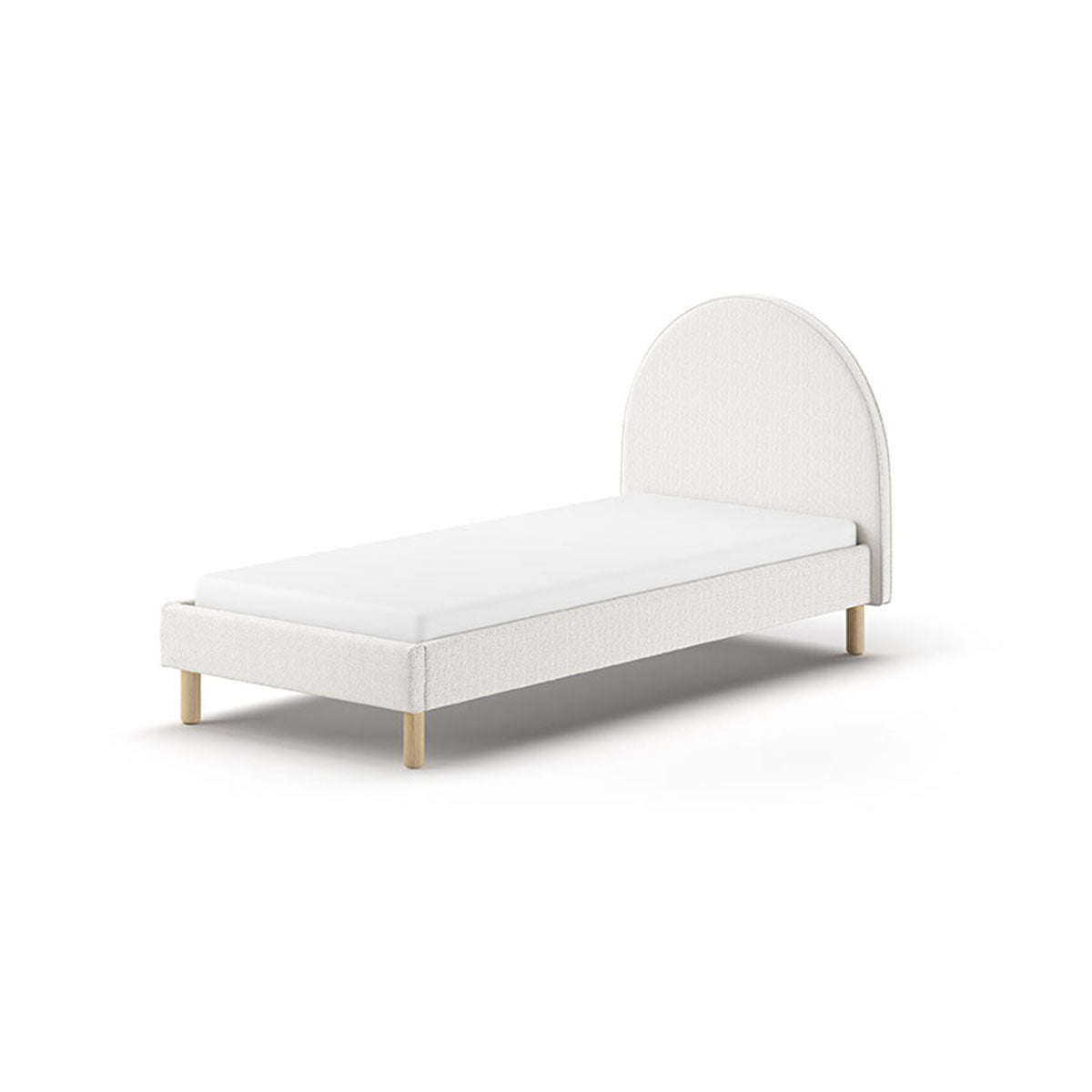 Lit 90x200  sommier inclus Vipack Moon Blanc