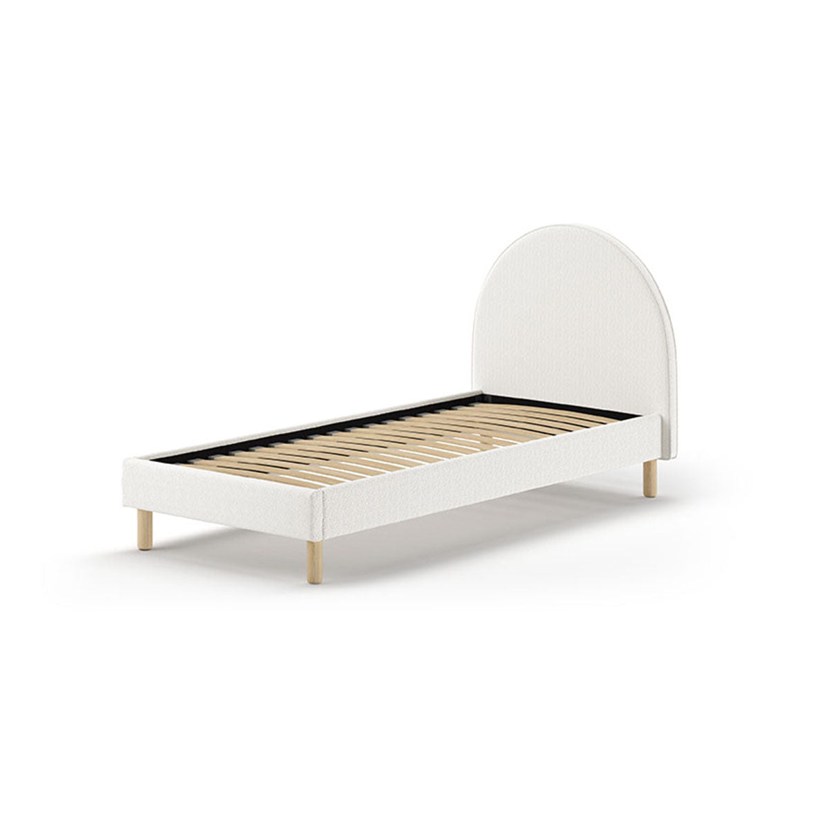 Lit 90x200  sommier inclus Vipack Moon Blanc - vue 2
